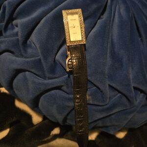 Vernier | Vintage Black Leather Watch